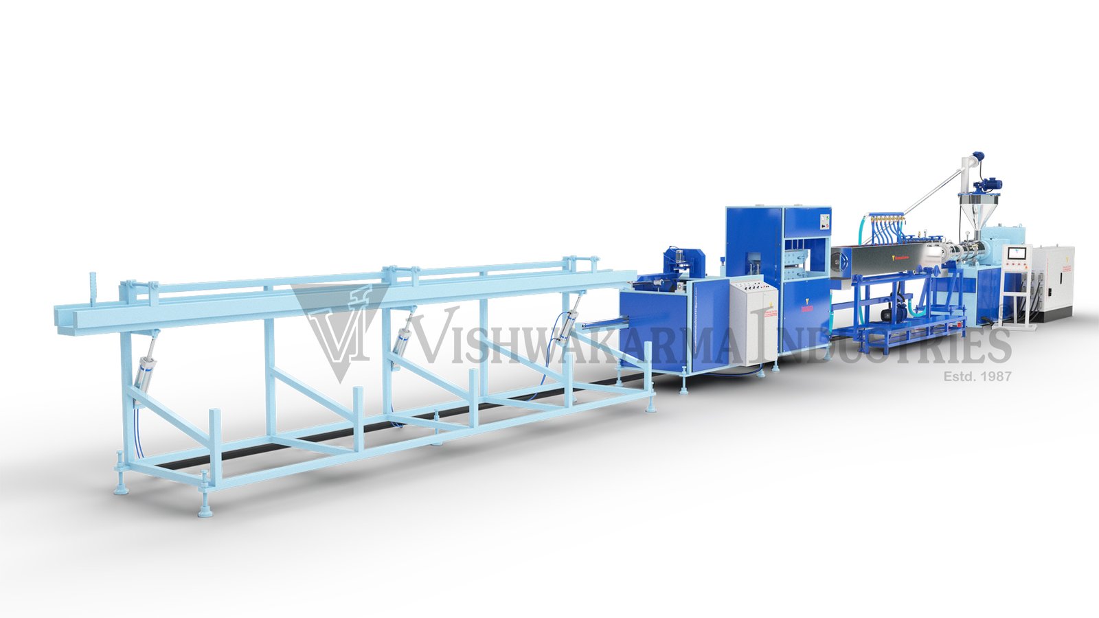 CPVC, UPVC, PVC Electrica Plumbing Rigid Manufacturing Machine Twin Screw Conical Extrusion Line – Model 55x120